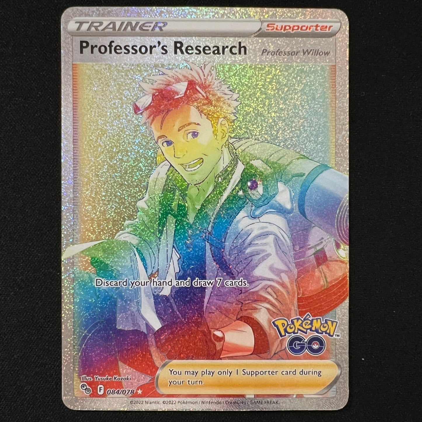 Professor's Research (Secret) Holo Secret Rare 084/078 Pokemon GO NM