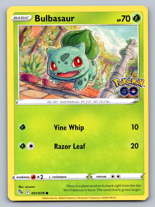 Bulbasaur Common 001/078 Pokemon GO NM