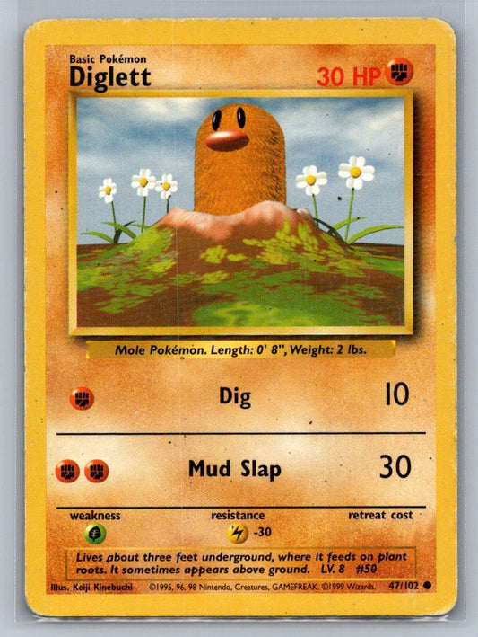 Diglett Common 047/102 Base Set LP