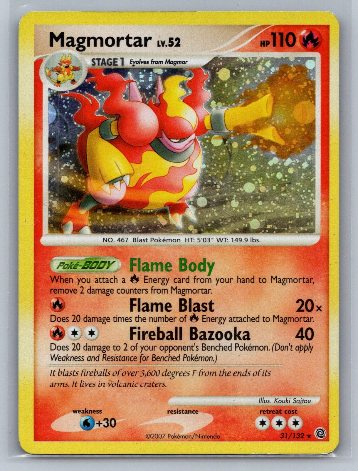 Magmortar - 31/132 (Secret Wonders) Holo Holo Rare 031/132 Deck Exclusives LP