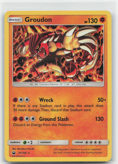 Groudon Holo Holo Rare 81/168 SM - Celestial Storm LP