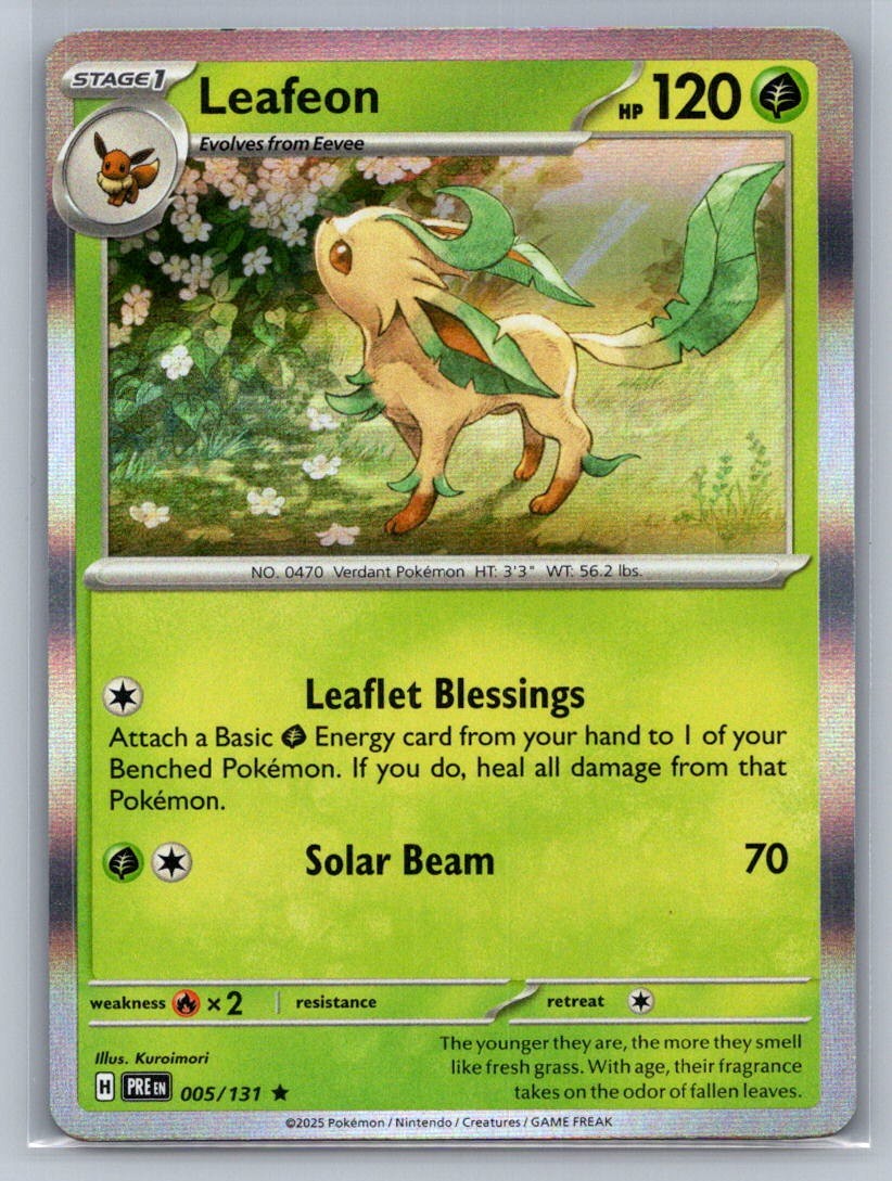 Leafeon Holofoil 005/131 SV: Prismatic Evolutions NM
