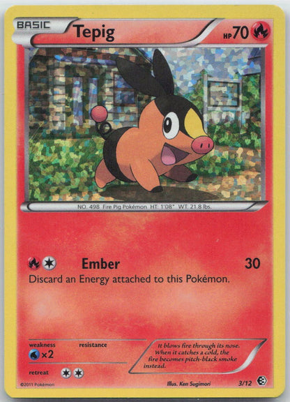 Tepig - 3/12 Holo Promo 003/012 McDonald's Promos 2011 LP