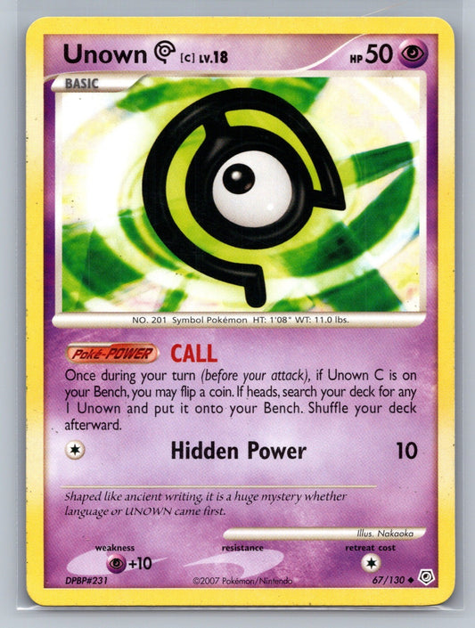 Unown [C] Uncommon 67/130 Diamond and Pearl LP
