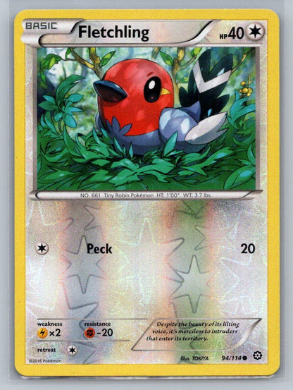 Fletchling Reverse Holo Common 94/114 XY - Steam Siege LP