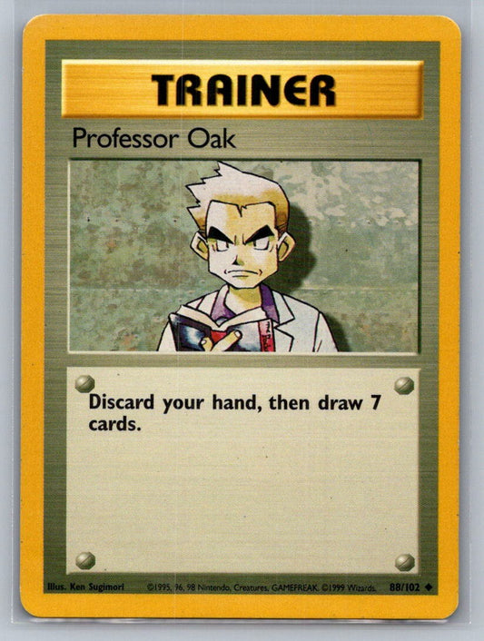 Professor Oak Uncommon 088/102 Base Set LP