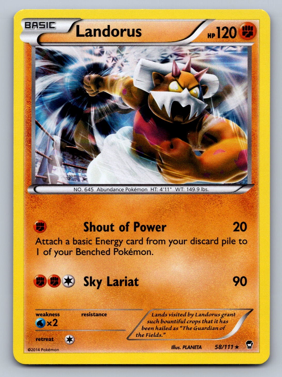 Landorus 58/111 Fighting XY - Furious Fists NM