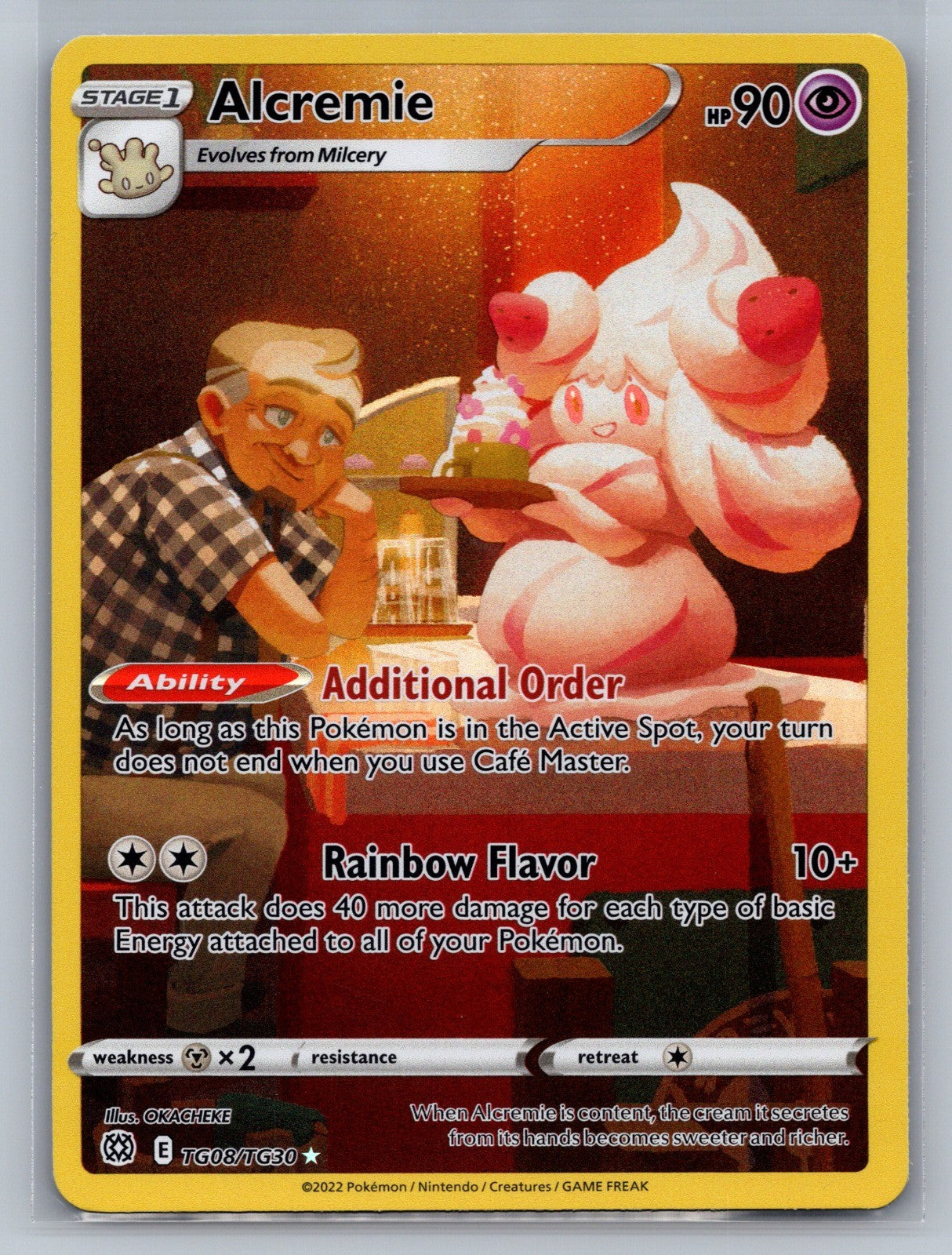 Alcremie Holo Ultra Rare TG08/TG30 SWSH09: Brilliant Stars Trainer Gallery NM