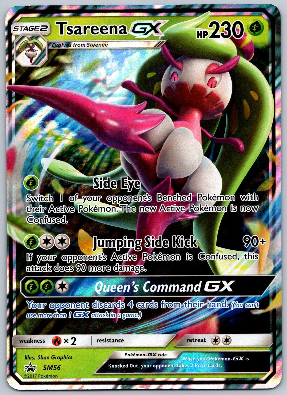 Tsareena GX - Holo Promo SM56 Jumbo Cards LP