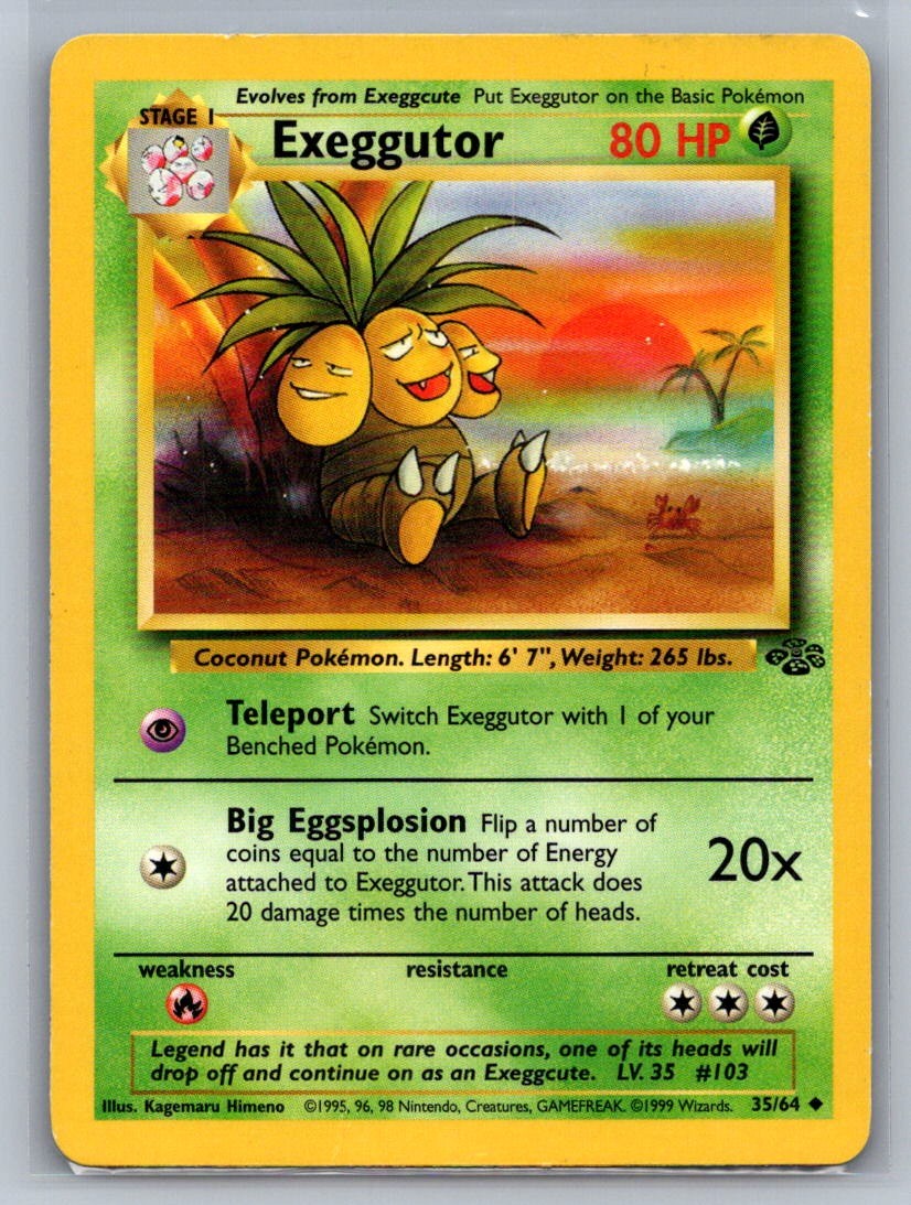 Exeggutor Unlimited Uncommon 35/64 Jungle LP
