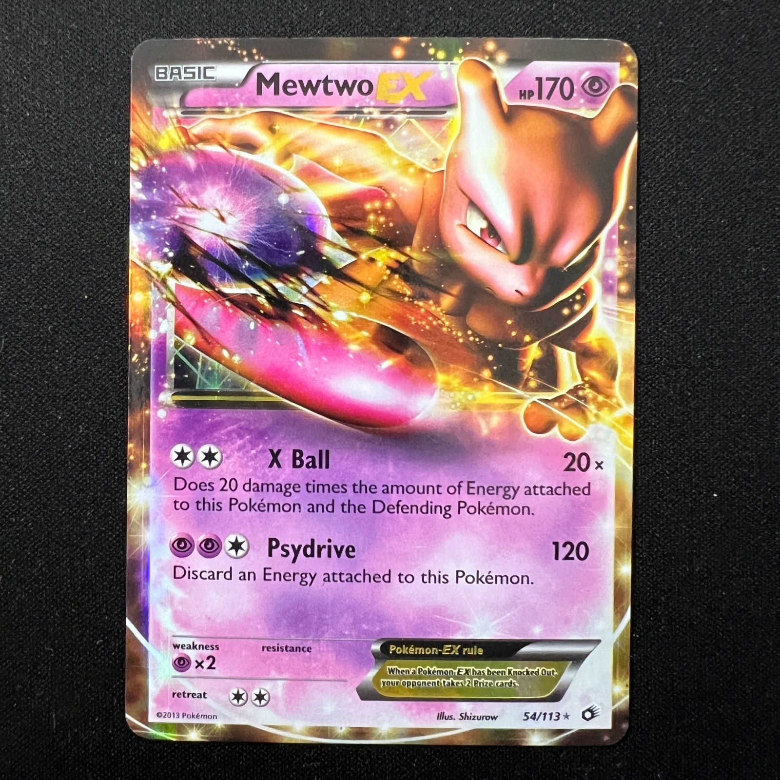 Mewtwo EX 54/113 Legendary Treasures Ultra Rare Holo Pokemon Card MP
