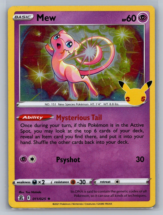 Mew Holo Rare 011/025 Celebrations LP