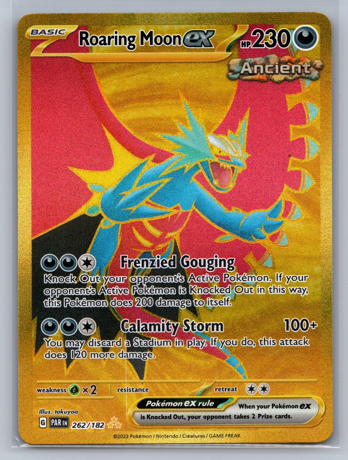 Roaring Moon ex Holo Hyper Rare 262/182 SV04: Paradox Rift NM