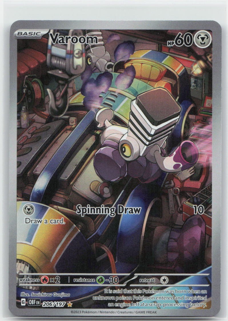Varoom - Holo Illustration Rare 206/197 SV03: Obsidian Flames NM