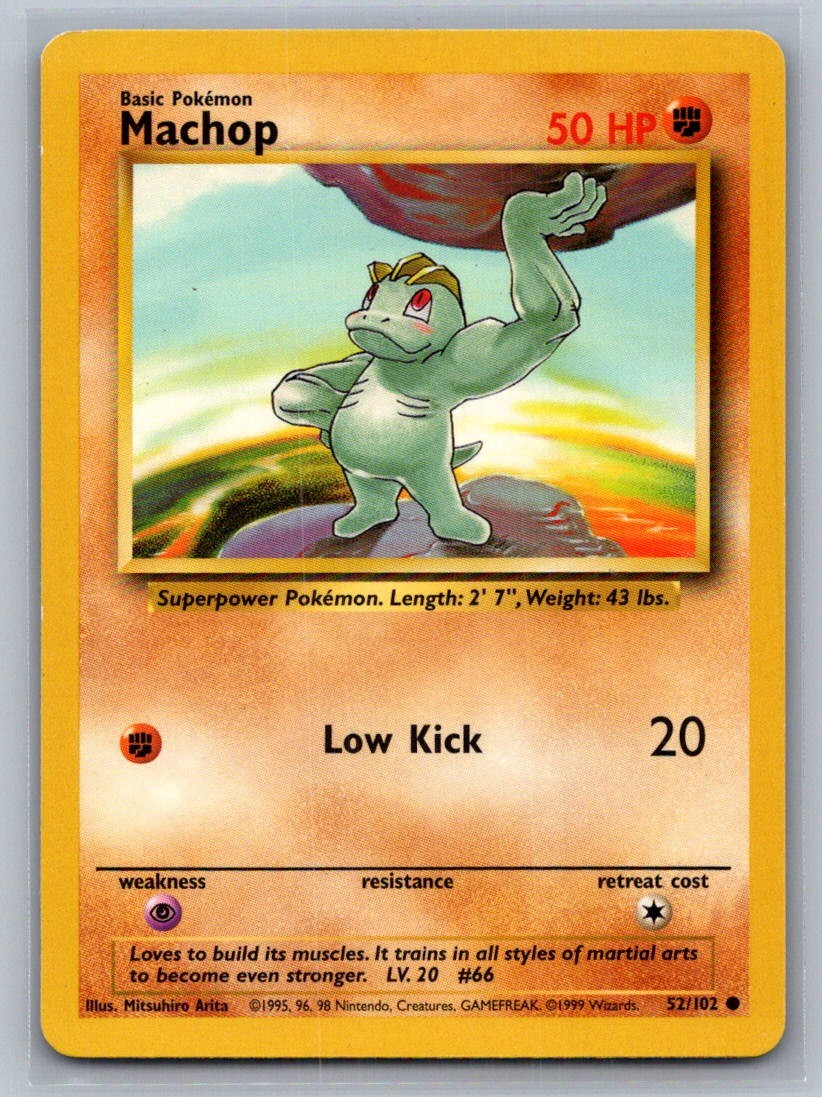 Machop Common 052/102 Base Set LP