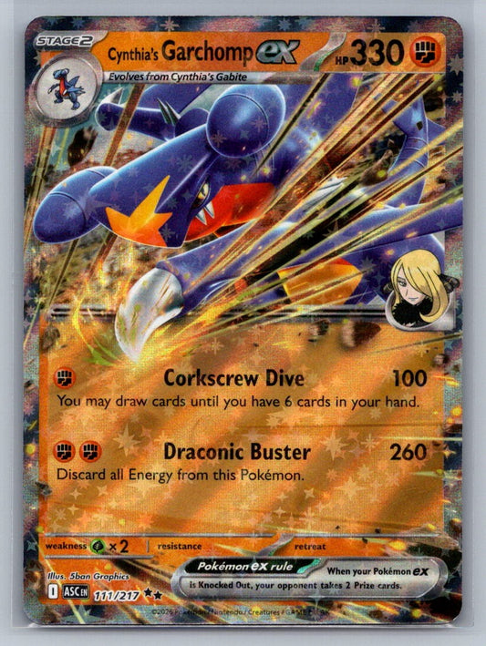 Cynthia's Garchomp ex Holo Double Rare 111/217 ME: Ascended Heroes NM