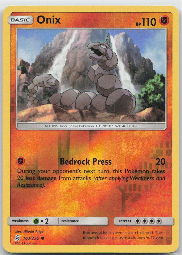 Onix Reverse Holo Common 103/236 SM - Unified Minds NM