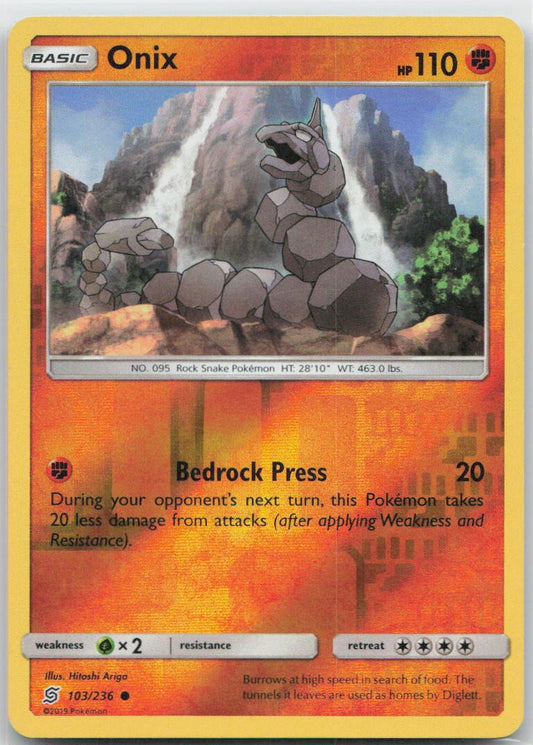 Onix Reverse Holo Common 103/236 SM - Unified Minds NM