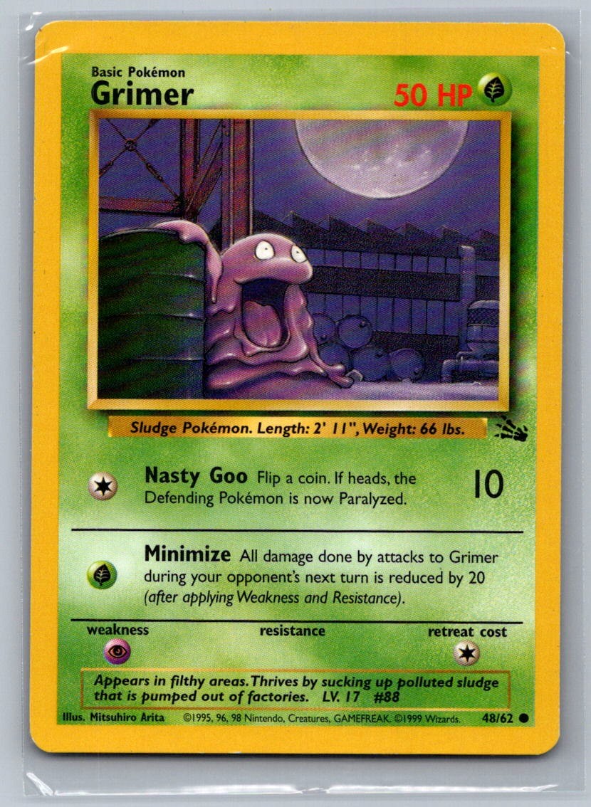 Grimer Unlimited Common 48/62 Fossil LP