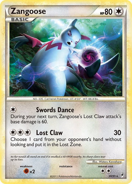 Zangoose Rare 39/95 Call of Legends LP