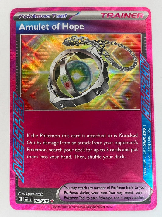 Amulet of Hope - 162/191 - ACE SPEC - Surging Sparks - Pokemon Cards - NM/M