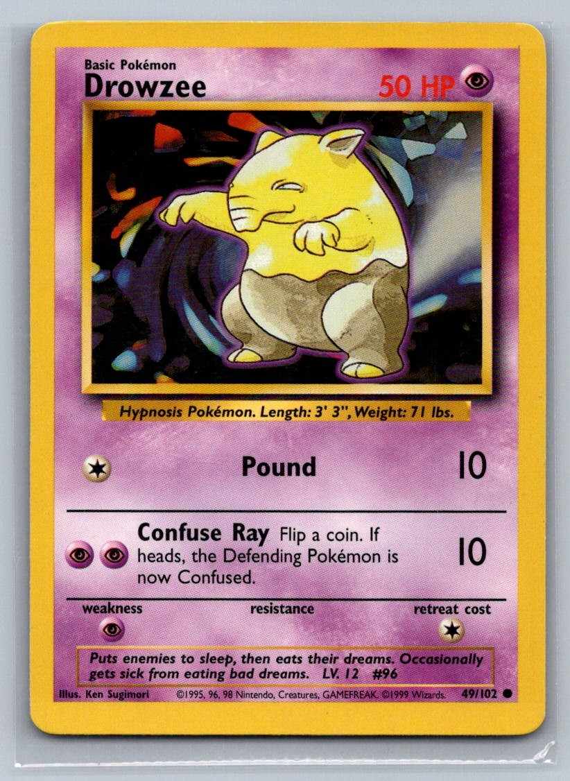 Drowzee Common 049/102 Base Set LP