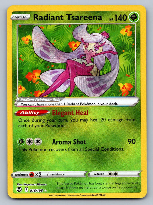 Radiant Tsareena 016/195 Grass Holo SWSH12: Silver Tempest LP