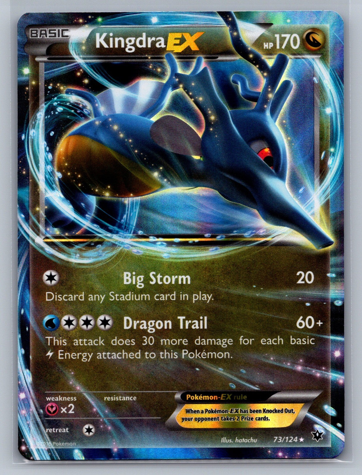 Kingdra EX Holo Ultra Rare 73/124 XY - Fates Collide LP