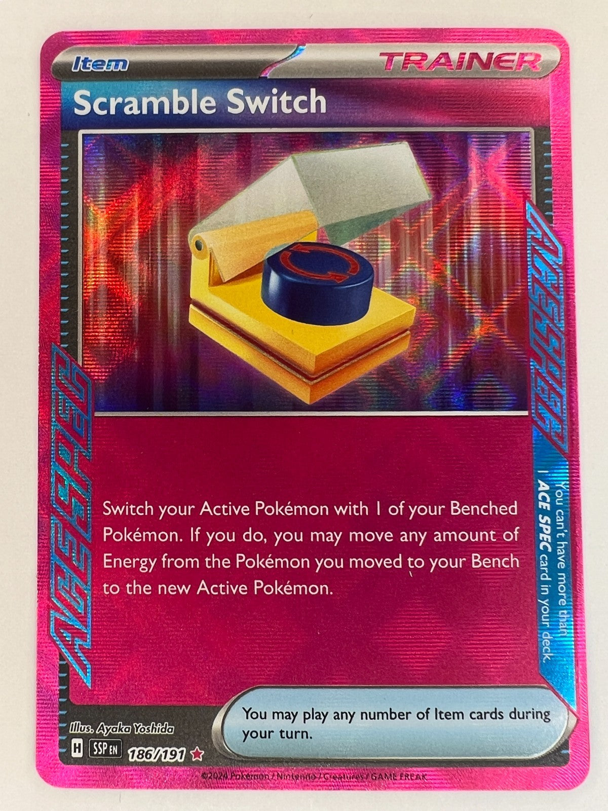 Scramble Switch Ace Spec 186/191 SSP Surging Sparks Pokemon Cards NM