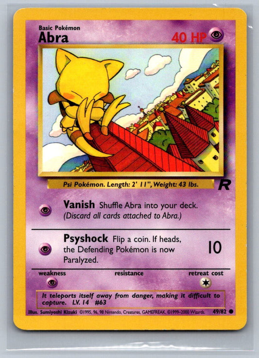 Abra Unlimited Common 49/82 Team Rocket LP