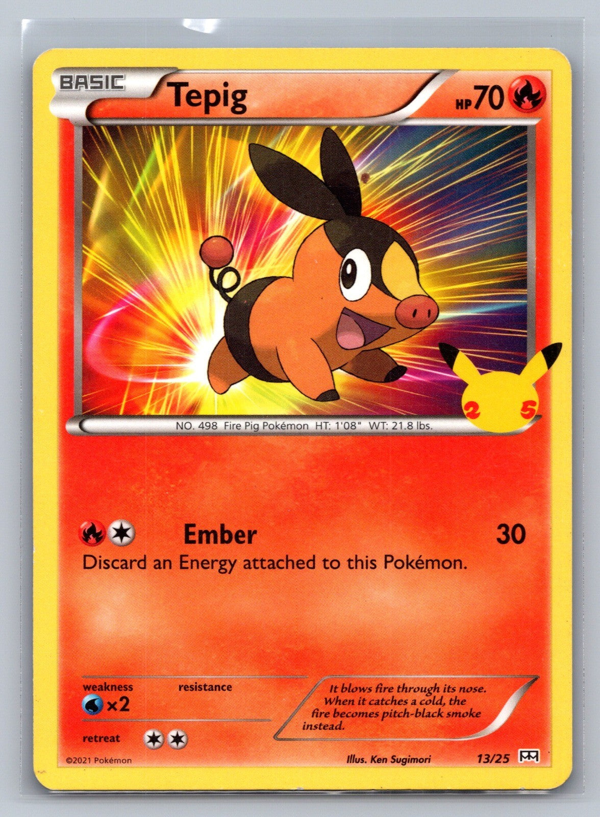 Tepig - 13/25 Promo 013/025 McDonald's 25th Anniversary Promos MP