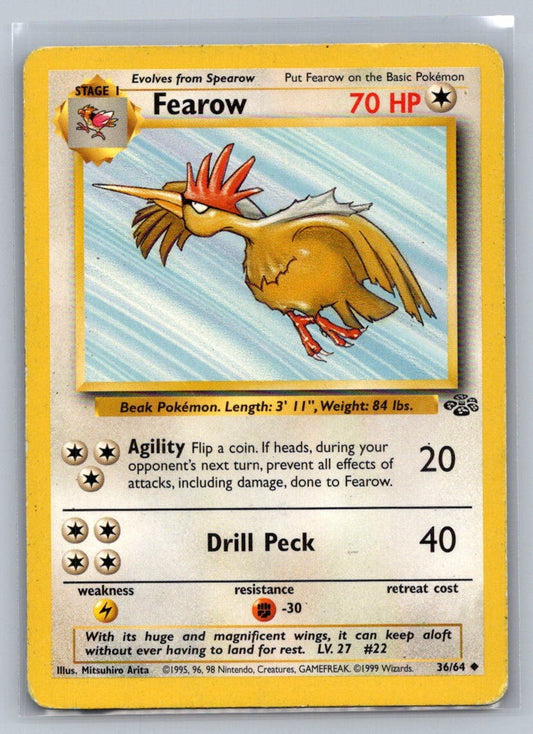 Fearow Unlimited Uncommon 36/64 Jungle LP