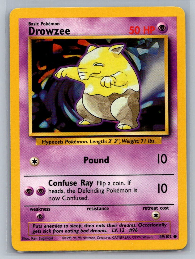 Drowzee Common 049/102 Base Set LP