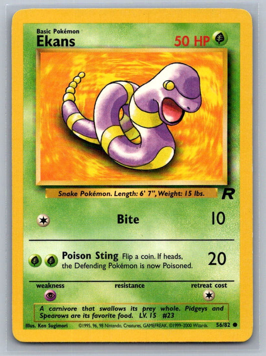 Ekans Unlimited Common 56/82 Team Rocket LP