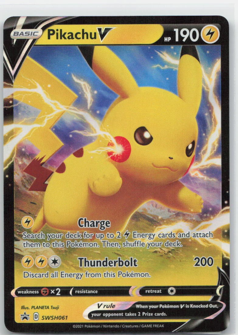 Pikachu V - Holo Promo SWSH061 SWSH: Sword & Shield Promo Cards NM
