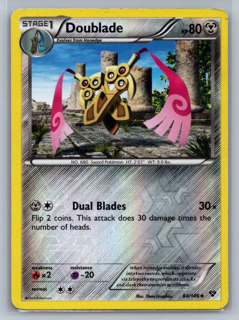Doublade Reverse Holo Uncommon 84/146 XY Base Set LP