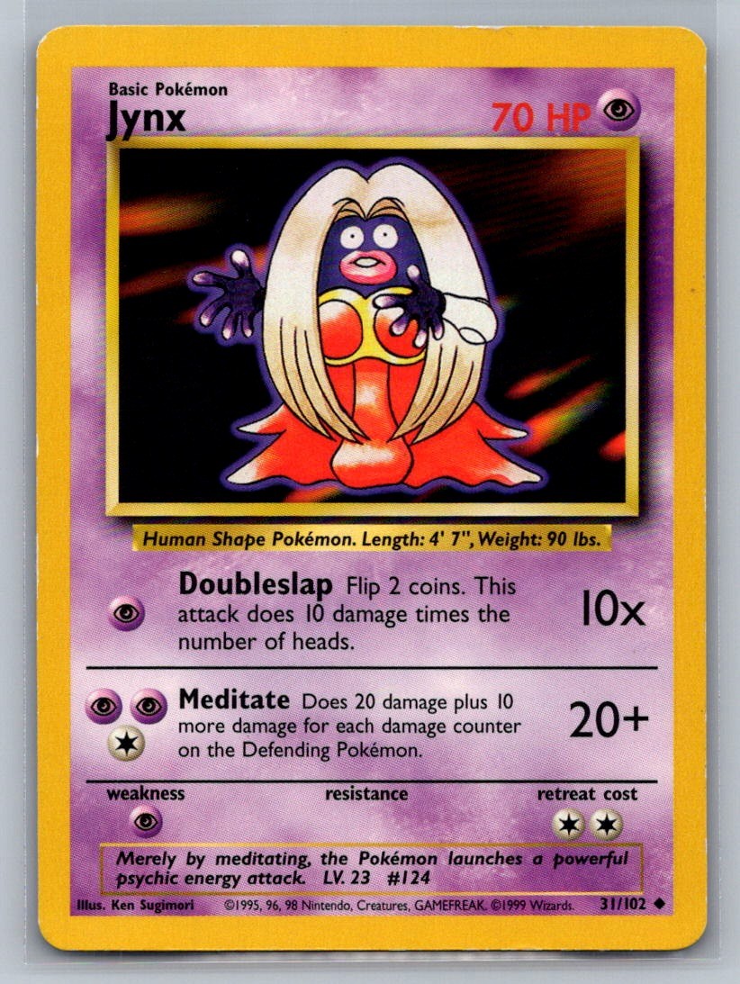 Jynx Uncommon 031/102 Base Set LP