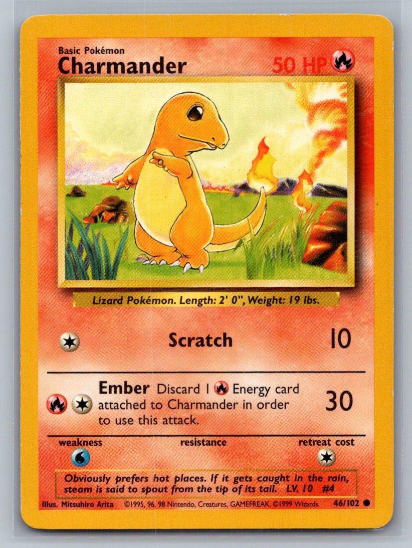 Charmander Common 046/102 Base Set LP
