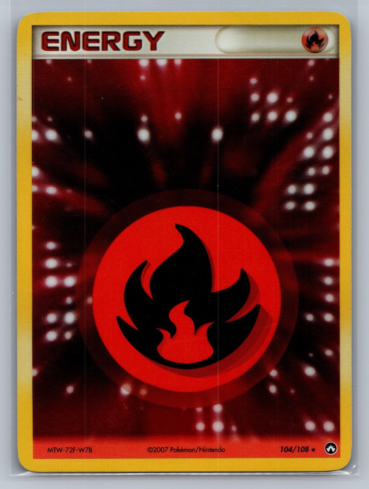 Fire Energy Holo Rare 104/108 Power Keepers LP