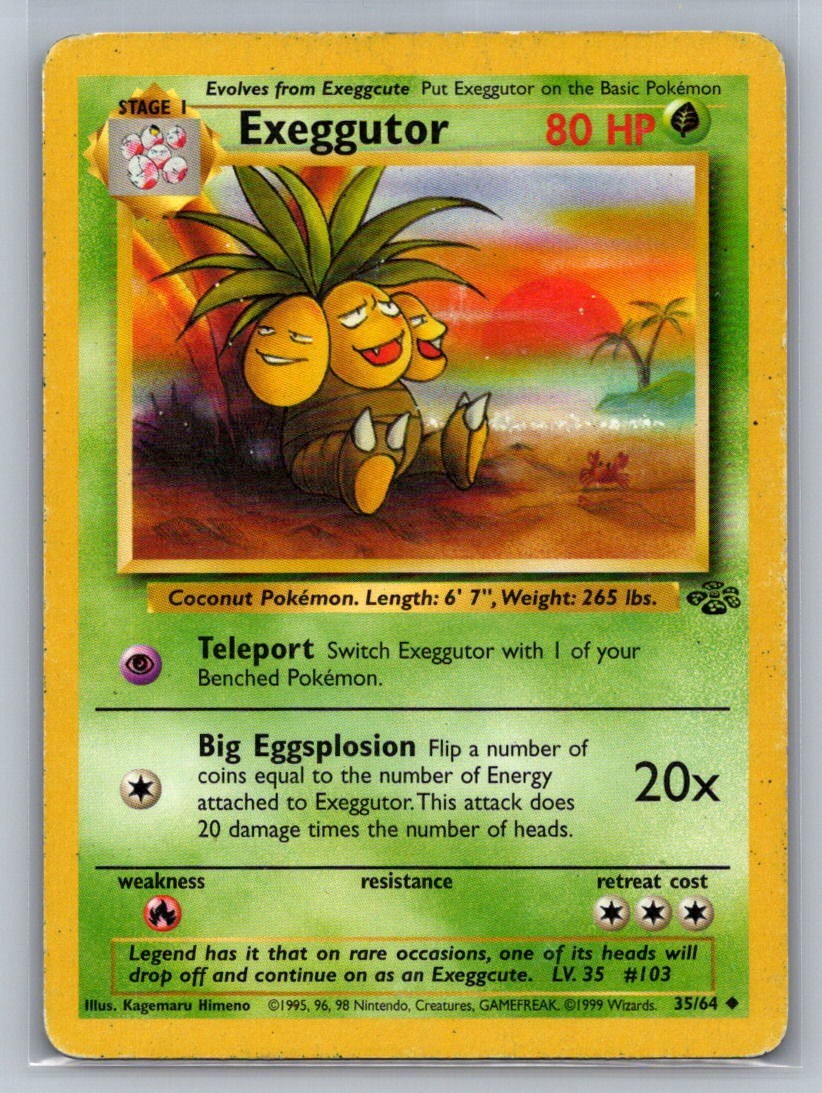 Exeggutor Unlimited Uncommon 35/64 Jungle LP