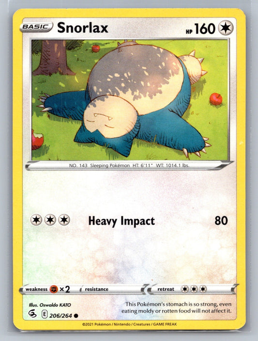 Snorlax Common 206/264 SWSH08: Fusion Strike LP