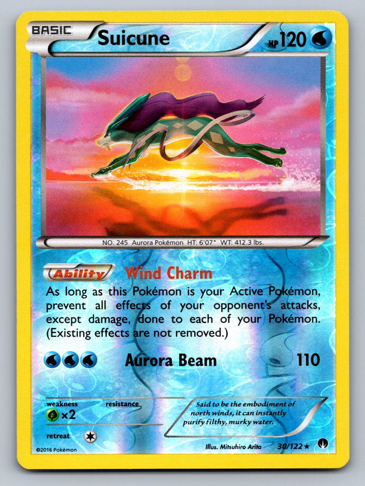 Suicune Reverse Holo Holo Rare 30/122 XY - BREAKpoint NM