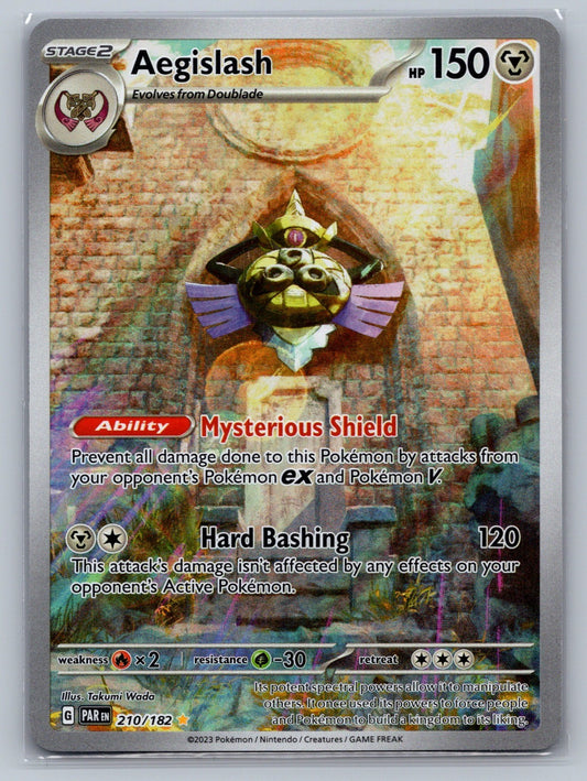 Aegislash Holo Illustration Rare 210/182 SV04: Paradox Rift NM