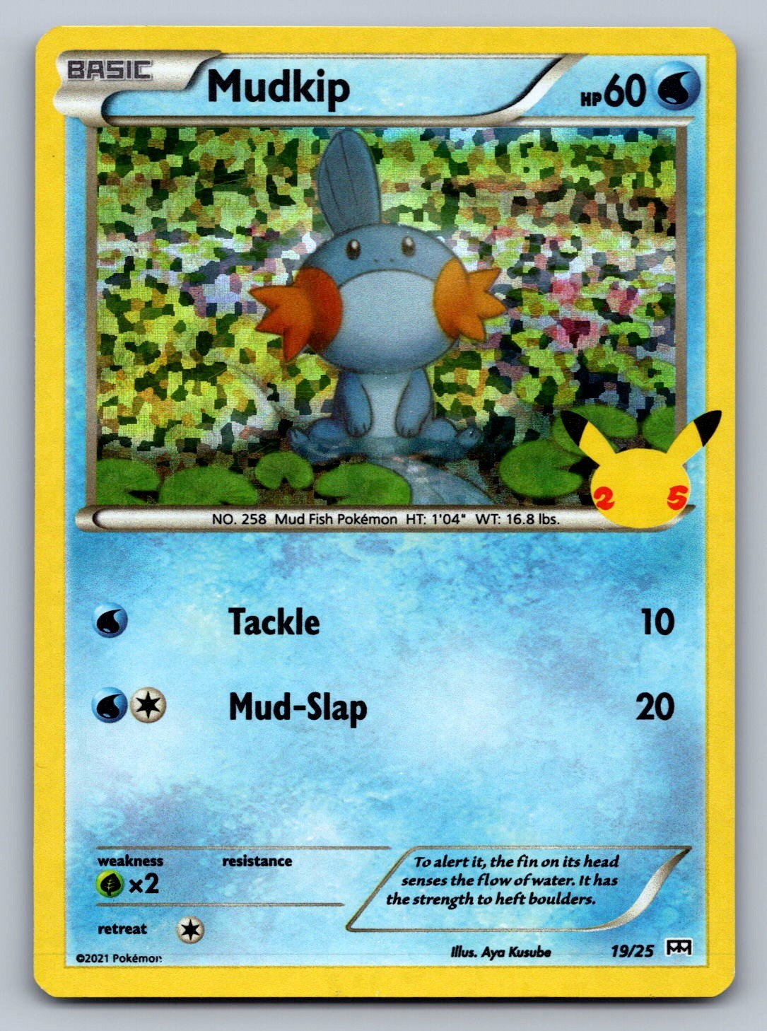 Mudkip - 19/25 019/025 Water Holo McDonald's 25th Anniversary Promos NM