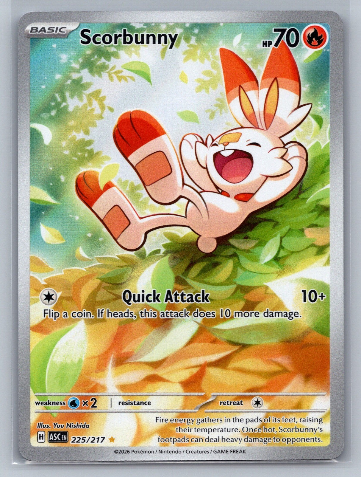 Scorbunny Holo Illustration Rare 225/217 ME: Ascended Heroes NM