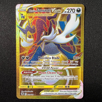 Hisuian Samurott VSTAR (Secret) 209/189 Pokémon Swsh10: Astral Radiance Holo NM