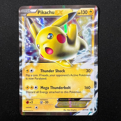 Pikachu EX Pokemon Card Holo Ultra Rare XY174 Black Star Promo - LP