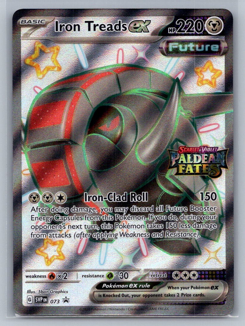 Iron Treads ex - (Paldean Fates Stamped) Holo Promo 073 NM