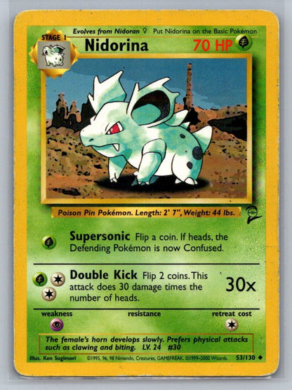 Nidorina Uncommon 053/130 Base Set 2 LP