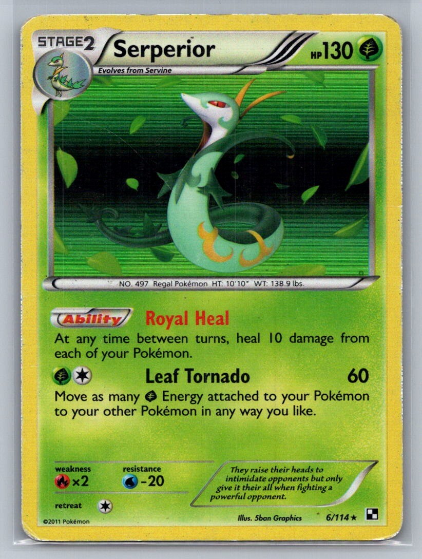 Serperior (6) Holo Holo Rare 6/114 Black and White LP